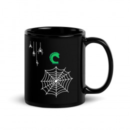 ChessDelights Black Glossy Mug Halloween